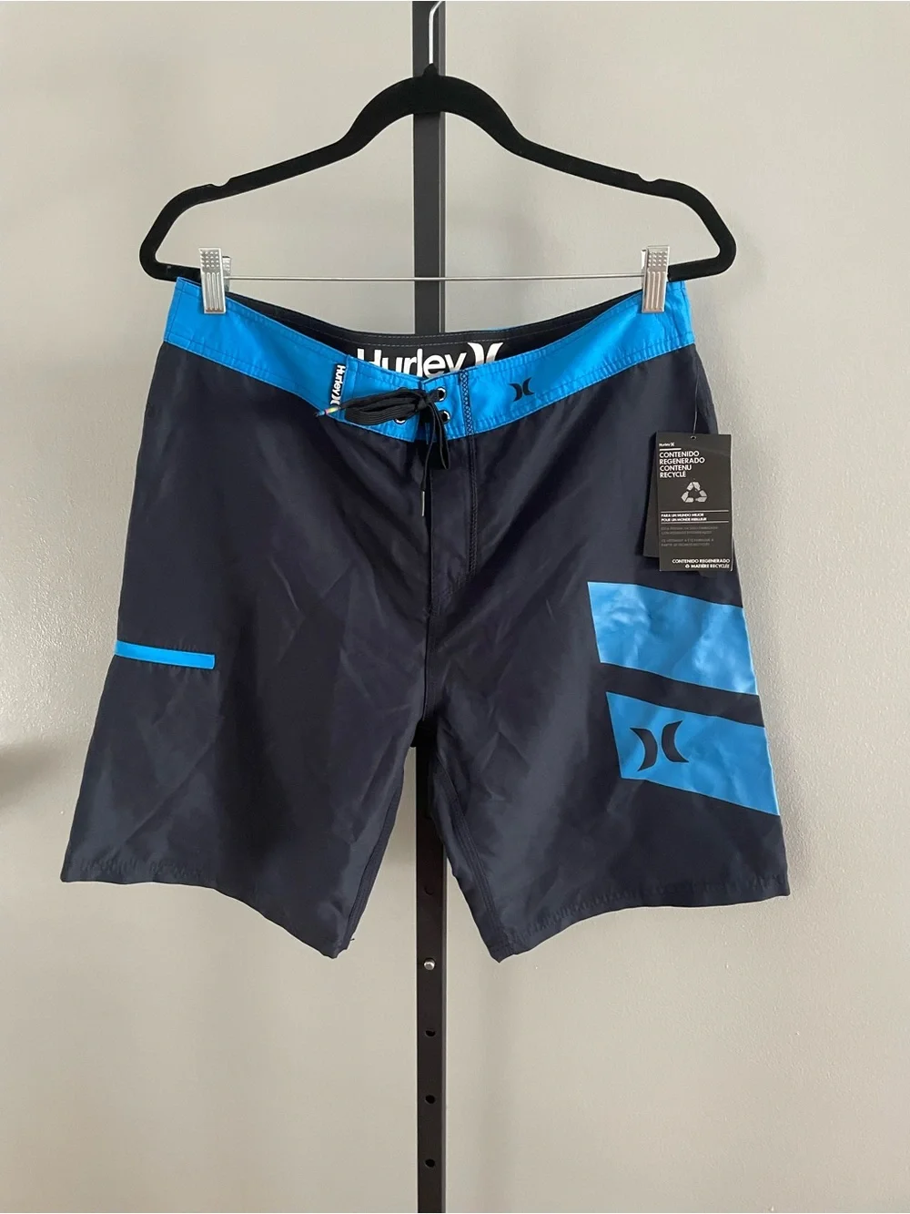 NWT Men's Hurley Phantom Block Board Shorts Trunks Size 32